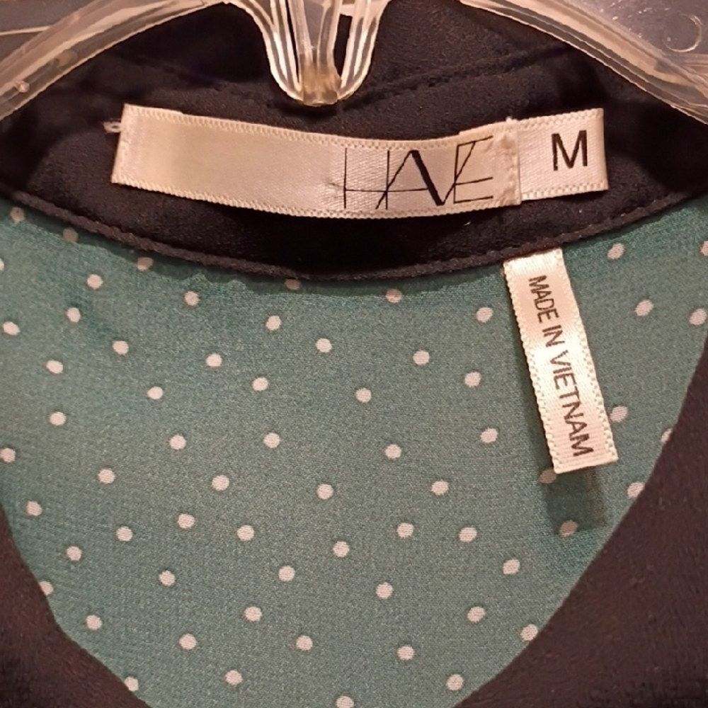 Y2K Emerald Green And Black Button Front  Sheet Blouse Size Medium - Picture 2 of 6